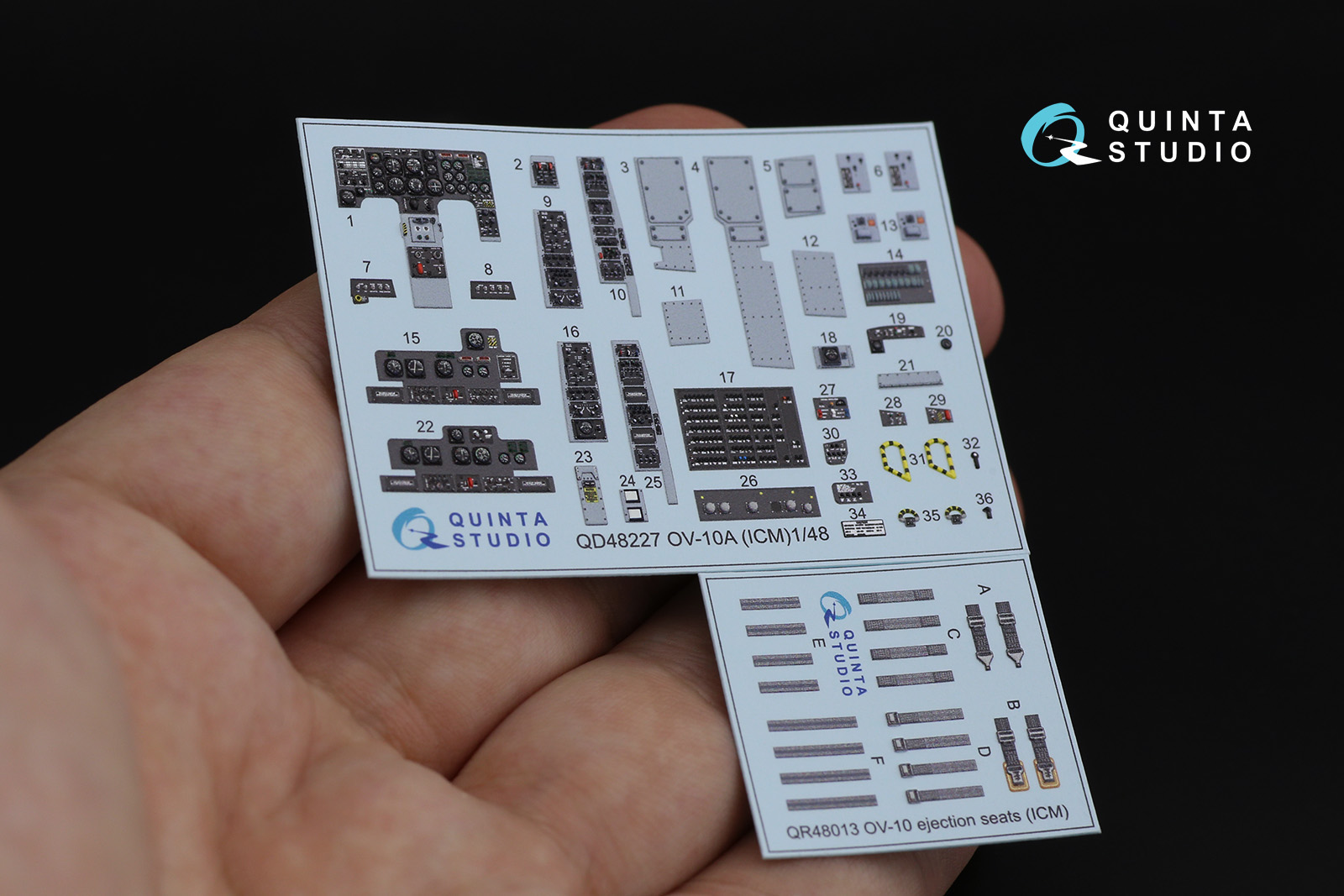 QD48227 3D Декаль интерьера кабины OV-10A (для модели ICM)