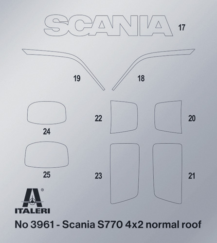 3961ИТ SCANIA 770 4x2 NORMAL ROOF Italeri