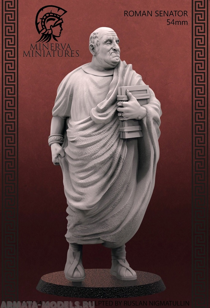 SOR5402 Декоративная фигурка из пластика Roman Senator 54 mm Minerva Miniatures