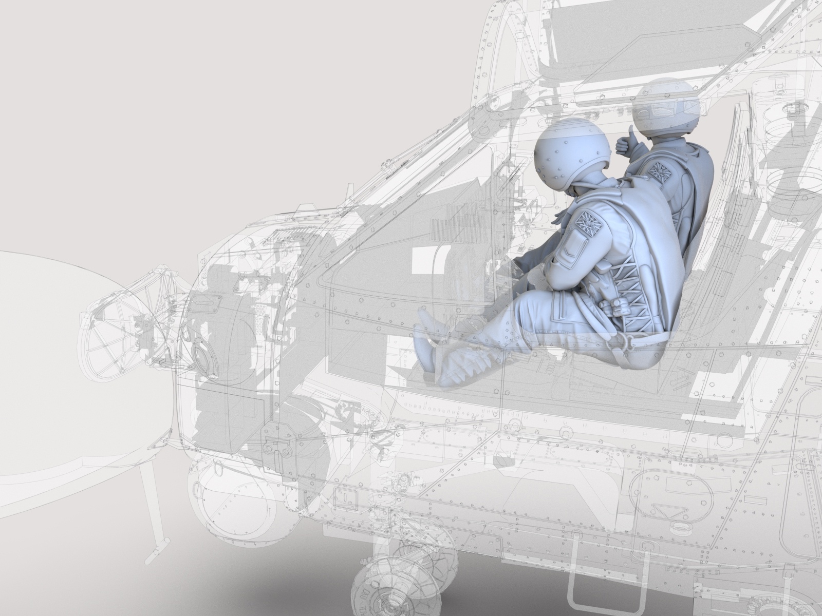 smk48049 Сидячие пилоты для Ка-52 ( Не для свободной продажи )