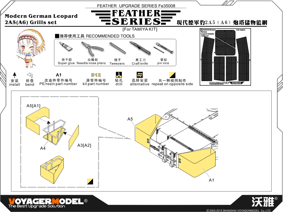 FE35008 Modern German Leopard 2A5(A6) Grills set
