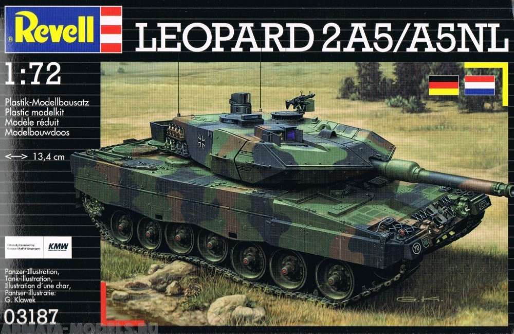 03187 Танк Леопард 2A5 / A5NL Revell
