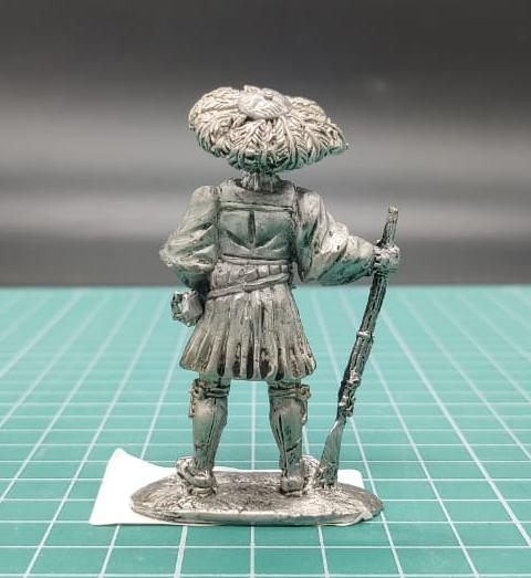 4230ТБ ВИМ, пеший ландскнехт стоящий с ружьем, 54 мм Три Богатыря