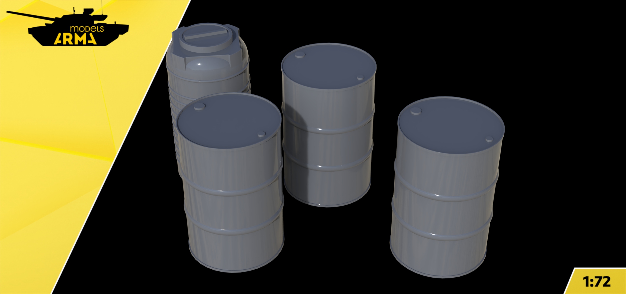 AM72425 Бочки 4 шт. Arma Models