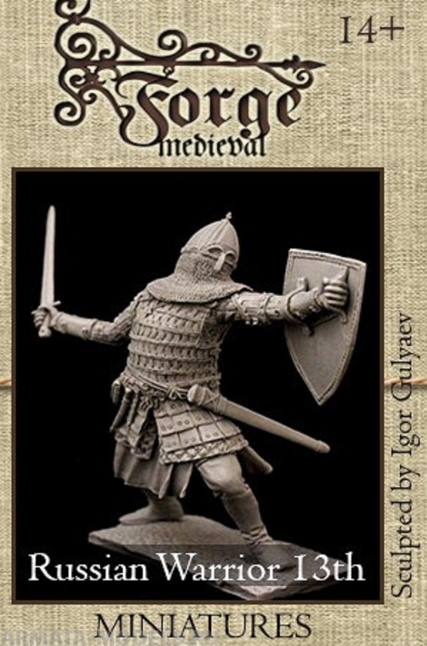 C-75-001 Фигура Русский воин 13 век 75мм Medieval Forge Miniatures