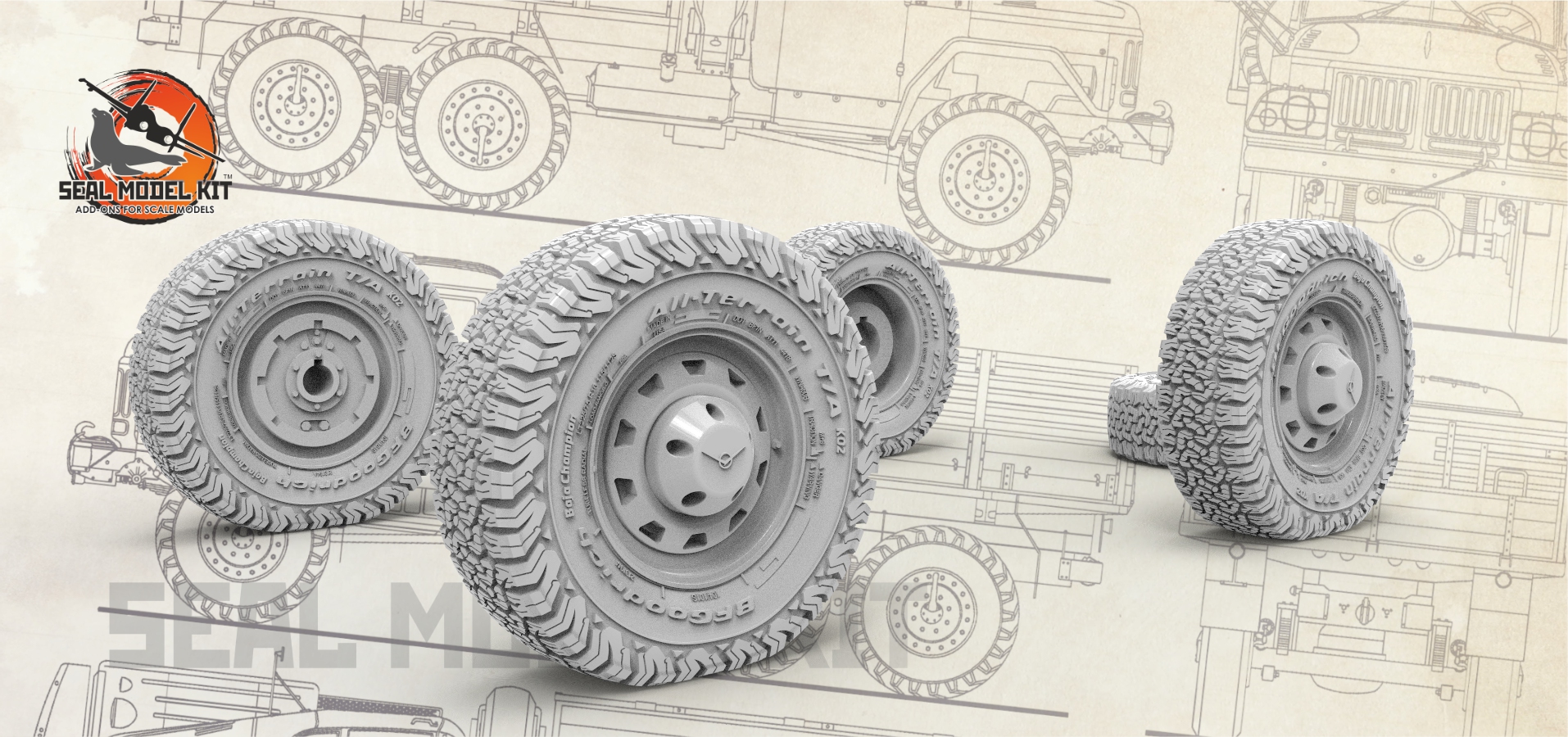 smk35005 Колеса внедорожные All Terrain для Буханки