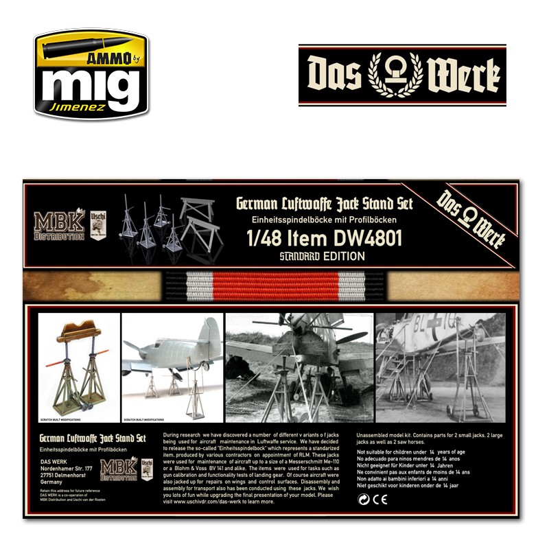 DW48001 Набор опор и стоек Luftwaffe Jack Stand Set with Saw Horses - SE