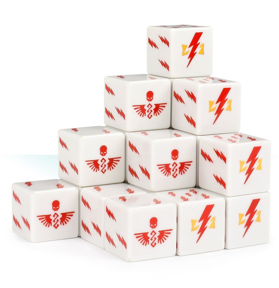 86-84GW Набор кубиков Белые Шрамы (Space Marines: White Scars Dice)