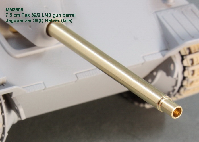 MM3505 7,5 см ствол Pak 39/2 L/48. Jagdpanzer 38(t) Hetzer (late). Academy