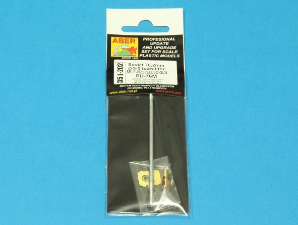 ABR-35-L-202  Дополнения для  Soviet 76,2mm ZiS-3 barrel for SELF-PROPELLED GUN SU-76M для Tamiya model 1/35