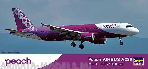 10741-Пассажирский самолет PEACH AVIATION A320 Hasegawa