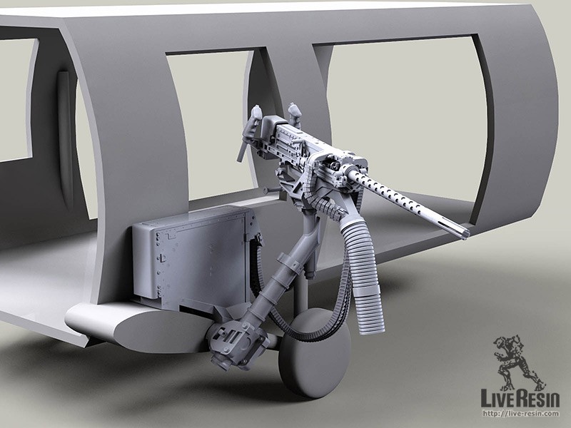 LRE35333 Внешняя пулеметная уснановка GAU-18 на модель вертолета UH60, в комплекте две установки на правую и левую стороны