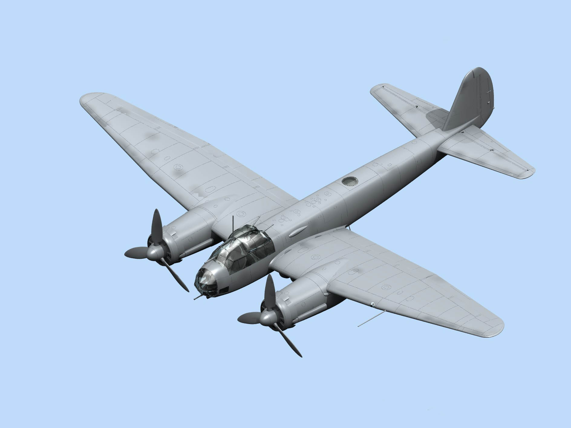 48234 Ju-88A-14, Германский бомбардировщик II МВ ICM