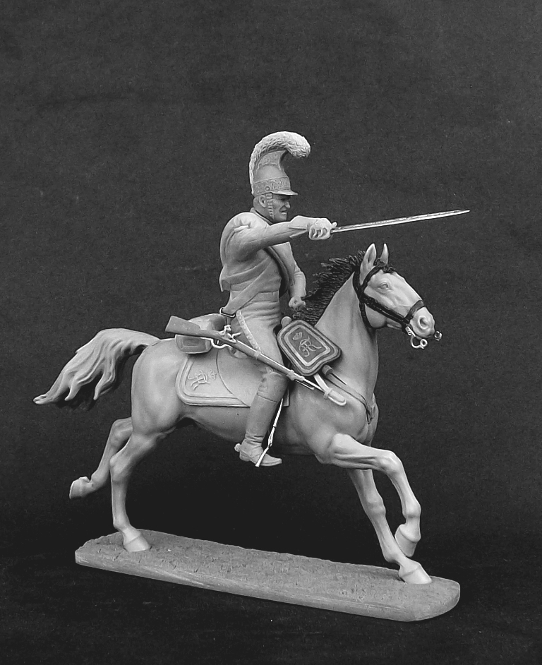 CHM-54212(M). Саксонский кирасир полка Гард Дю Кор, 1812 г. 54 мм. Материал - белый металл. Chronos Miniatures