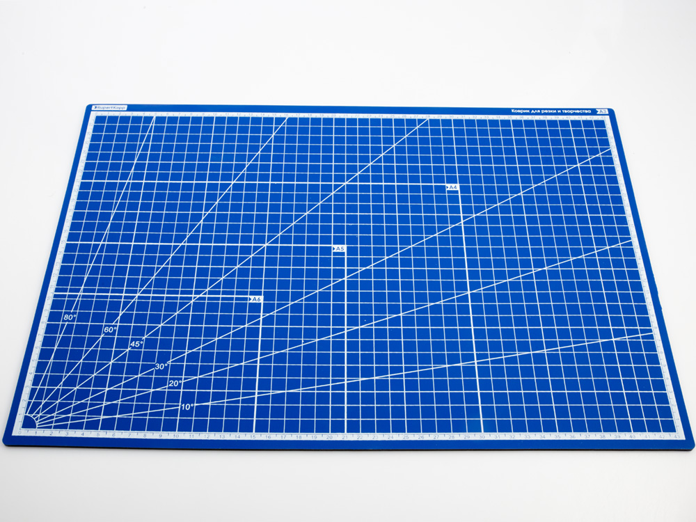 100106RK Коврик для резки стандарт синий А3, 3 слоя