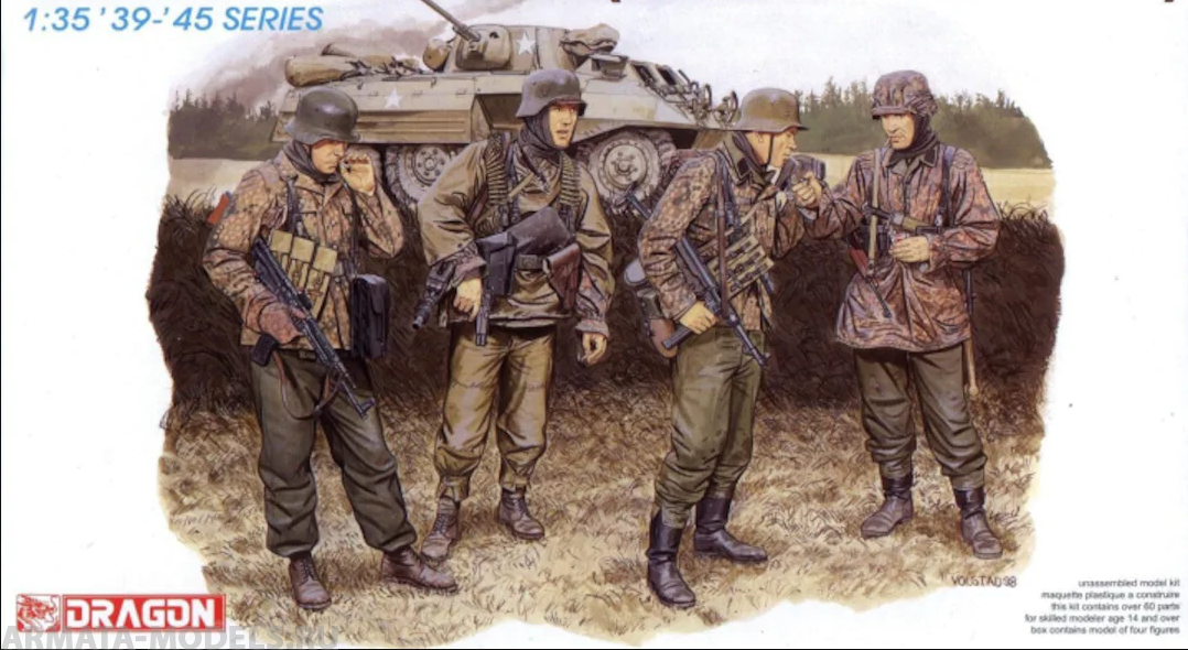 6091Д Солдаты Ambush at Poteau (10123010/131008/0009855, КИТАЙ ) Dragon