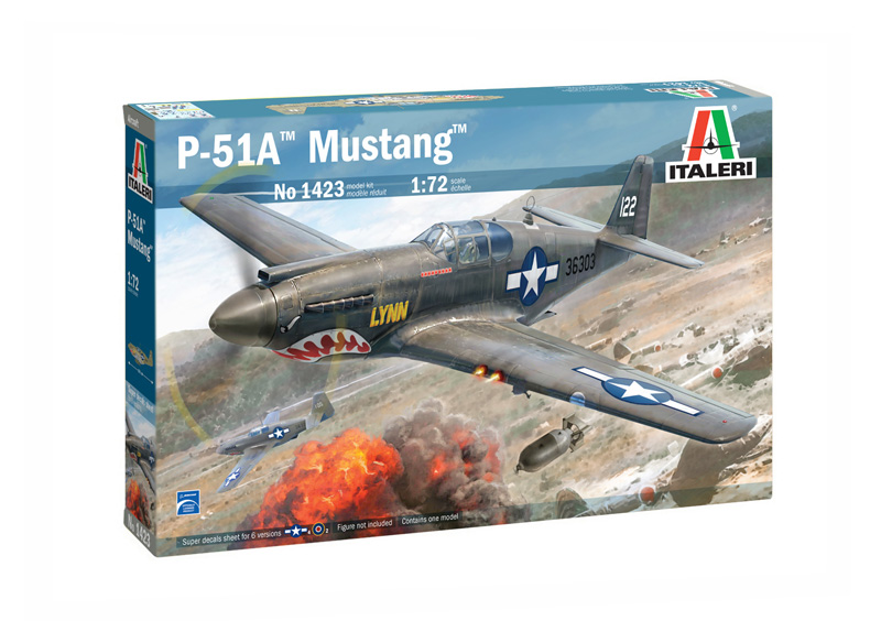 1423ИТ Самолет P-51A Мустанг (10013160/011122/3526709, ИТАЛИЯ) Italeri