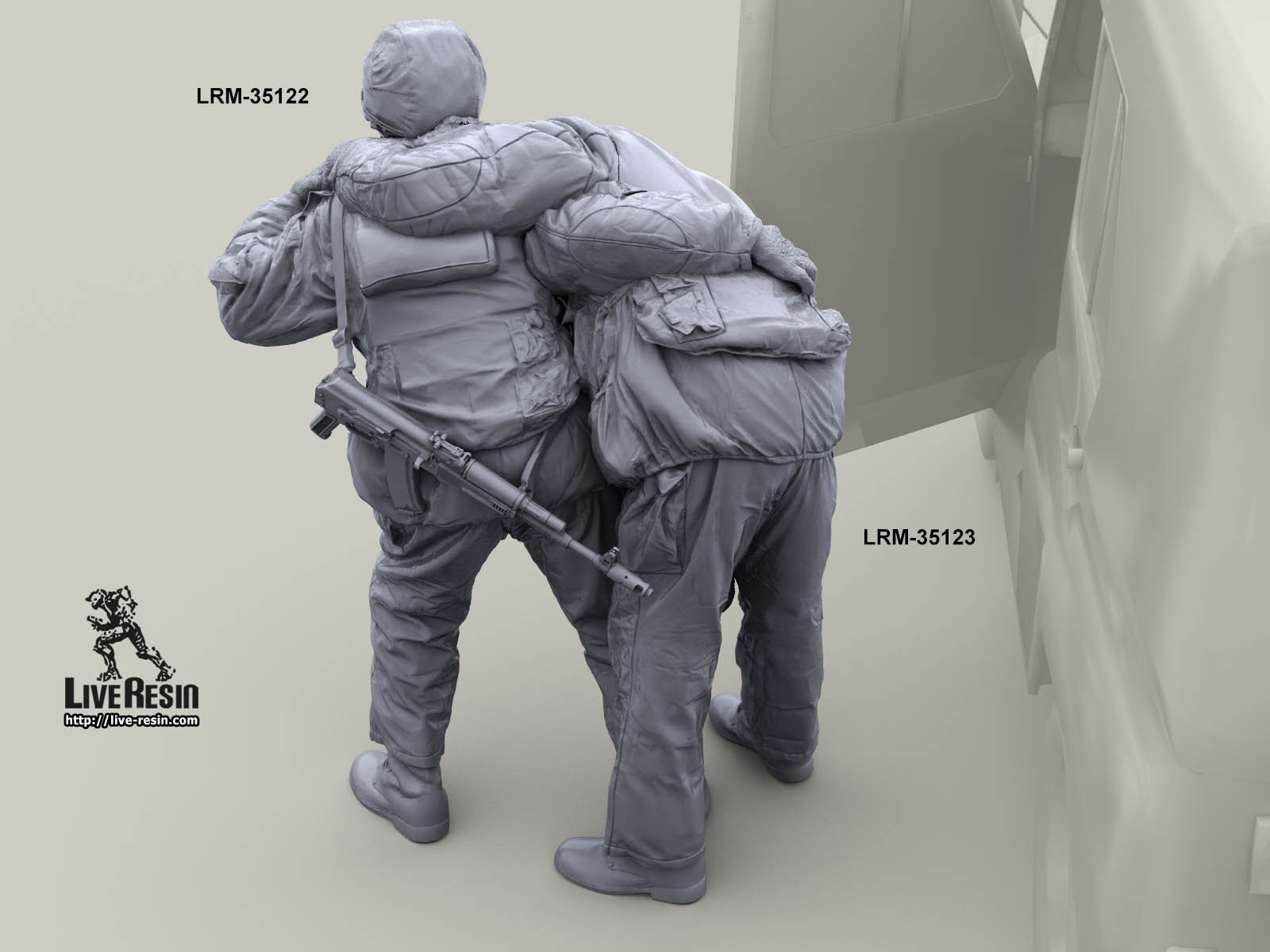 LRM35123 Военнослужащие ВВ отражают нападение - эвакуация раненного - 2 Live Resin