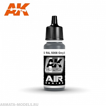AK2162 Акриловая краска RAL 5008 Grey-Blue (Graublau) 17ml