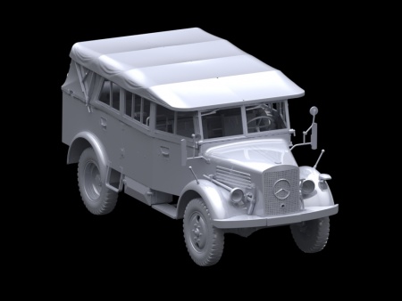 35529 L1500A с поднятым тентом, Германский армейский автомобиль II MB ICM