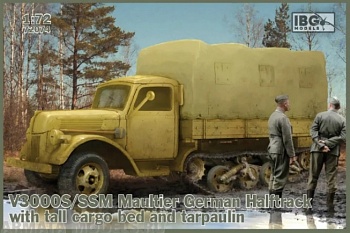 IBG72074 Грузовик V3000S/SSM Maultier German Halftrack with tall cargo bed and tar (IBG models) 1/72
