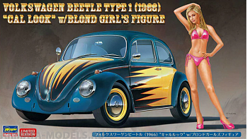 52245  Автомобиль Volkswagen Beetle (1966) Cal Look w/Blond Girls Figure (HASEGAWA) 1/24