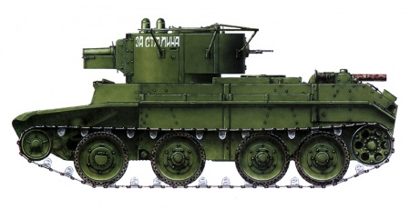 35026 Советский артиллерийский танк БТ-7А ARK model