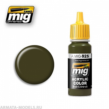 AMIG0925 Ammo Mig Акриловая краска RLM 81 OLIVE DRAB DARK 17 мл