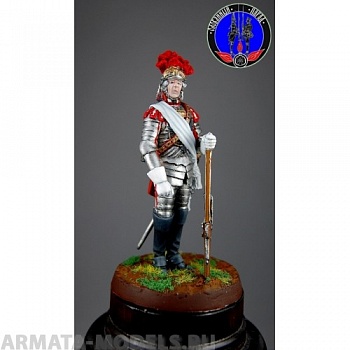 ОП.60.018 Фигура из белого металла  Кавалергард 1798 года 