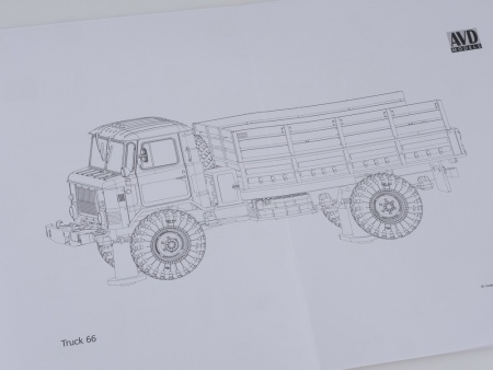 1007KIT Сборная модель Горьковский грузовик - 66 Шишига 4х4 AVD Models