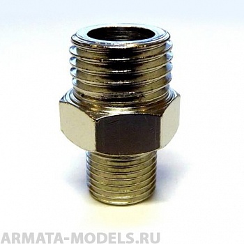 8102J Переходник штуцер 1/8 штуцер 1/4 компрессор