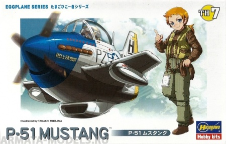 60117 Модель самолета  EGG PLANE P-51 MUSTANG Hasegawa