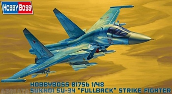 81756 Самолет Russian Su-34 Fullback Fighter-Bomber (Hobby Boss) 1/48