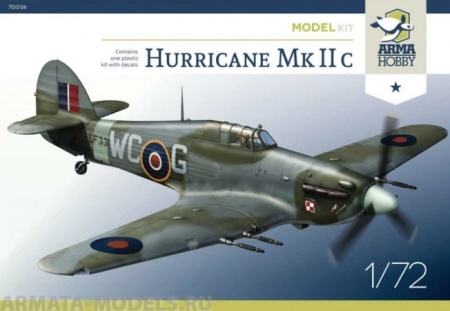 AH70036 Самолет Hurricane Mk IIc Model Kit Arma Hobby