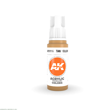 AK11116 Краска акриловая Tan Yellow 17ml