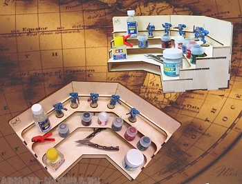 Угловой модуль-органайзер с полочками