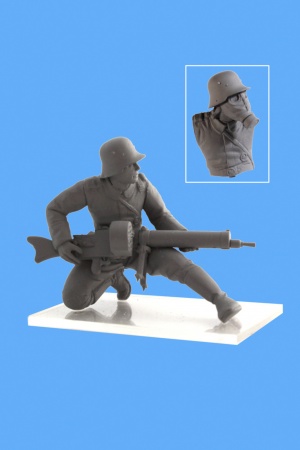 35695 Фигуры, Германская пехота в противогазах (1918 г.) ICM