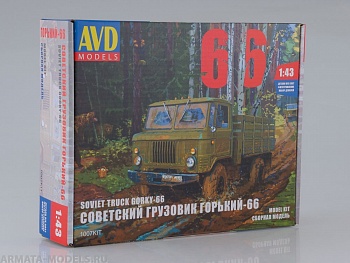 1007KIT Сборная модель Горьковский грузовик - 66 Шишига 4х4