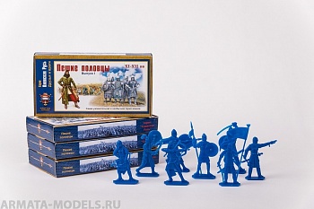 WAB001Silver Набор фигур Пешие половцы (серебристый)