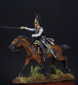 CHM-54300. Обер-офицер армейских кирасирских полков, Россия 1812-14 гг. 54 мм. Материал - смола.
