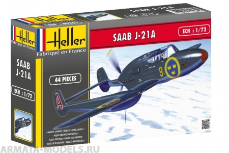 80261HL Самолёт  SAAB J21 (1:72) Heller