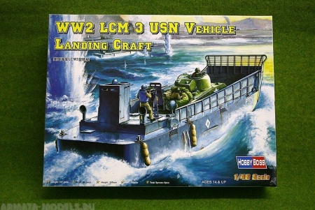 84817 Десантный корабль WW2 LCM 3 USN Vehicle Landing Craft Hobby Boss