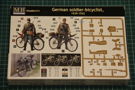 Набор фигурок MB35171 Немецкий солдат-велосипедист, 1939-1942  Master Box (MB)