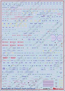 32-006 Декаль Микоян МиГ-29 технические надписи 1/32