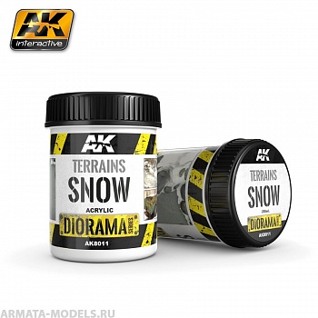 AK8011 Акриловая смесь для имитации дорожного покрытия TERRAINS SNOW - 250ml (Acrylic)