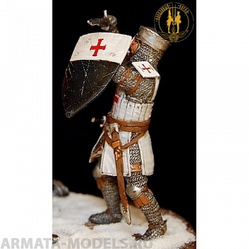 ОП.60.076 Фигура из белого металла Тевтонский рыцарь 1242 г. 