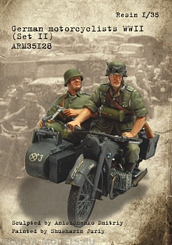 ARM35128 Немецкие мотоциклисты, ВОВ, (Набор II)