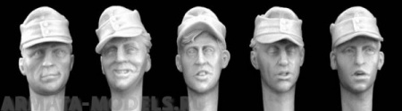HGH19 5 more heads in German m43 field cap