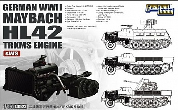 L3522 Сборная модель WWII German Maybach HL42 TRKMS Engine for sWS
