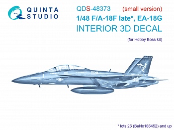 QDS-48373 3D Декаль интерьера кабины F/A-18F late / EA-18G (Hobby Boss) (Малая версия)